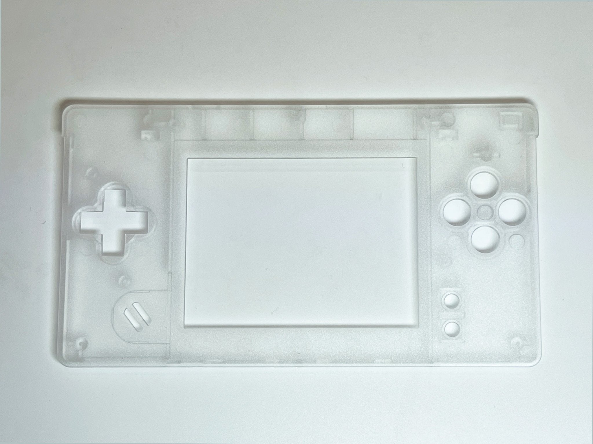 Faceplate for Game Boy Macro console (Nintendo DS Lite mod) - Frosted clear | Retro game restore - 3