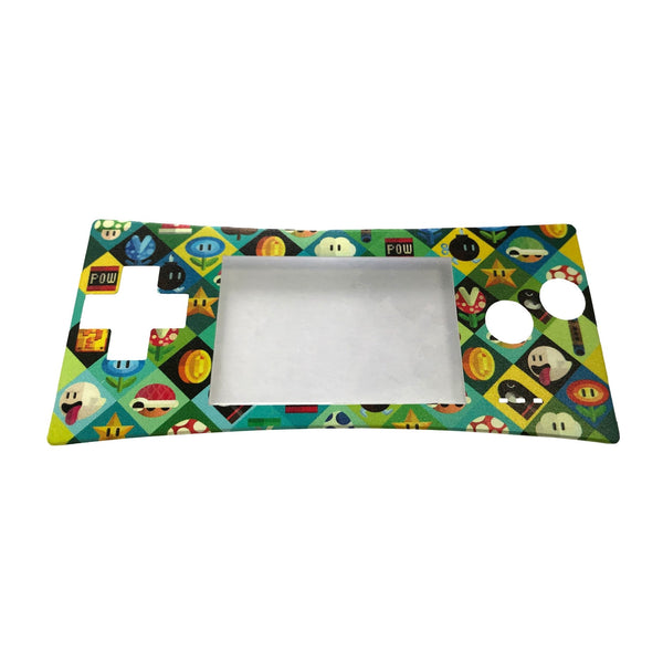 Faceplate screen lens for Game Boy Micro console Nintendo replacement part Super Mario icon edition - Multi Colour | ZedLabz