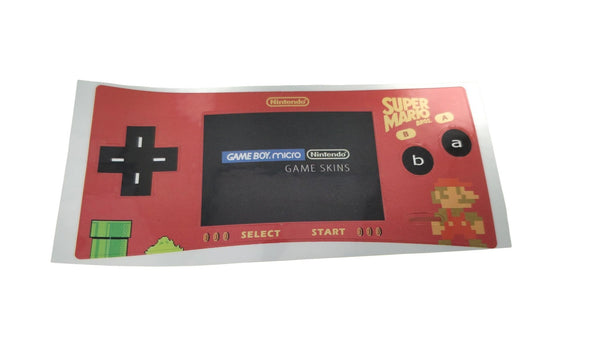 Faceplate Sticker for Nintendo Game Boy Micro Mario Style Red Design | ZedLabz