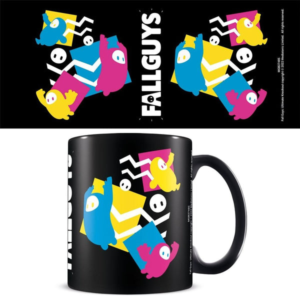 Fall guys CMYK Free Fall official mug 11oz/315ml black ceramic | Pyramid