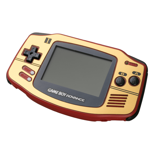 Famicom Style veneer sticker for Game Boy Advance console - metallic gold | Rose Colored Gaming