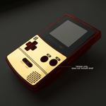 Famicom Style veneer sticker for Game Boy Color console - metallic gold | Rose Colored Gaming - 3