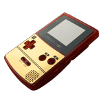 Famicom Style veneer sticker for Game Boy Color console - metallic gold | Rose Colored Gaming - 1