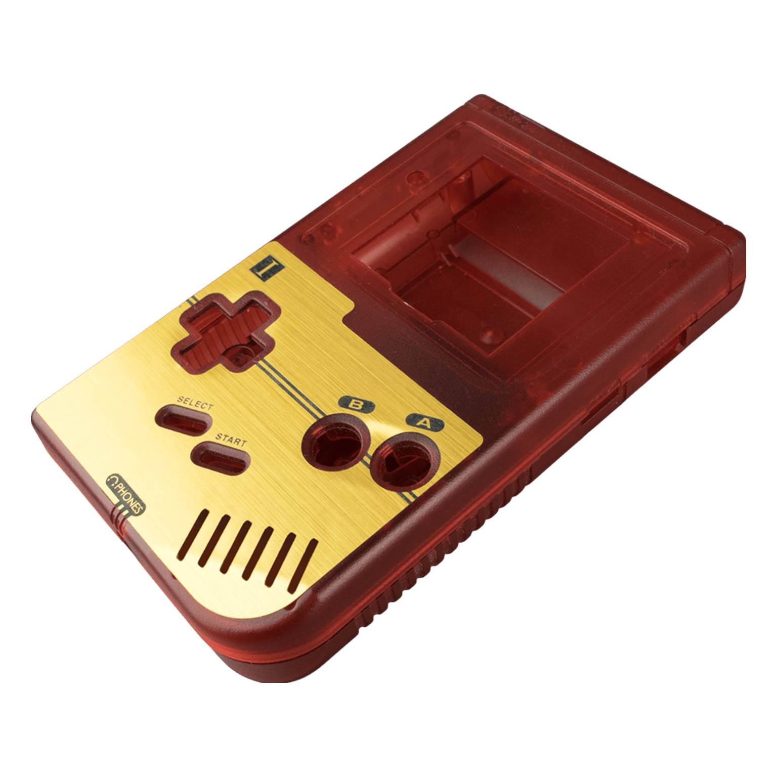 Famicom Style veneer sticker for Game Boy DMG - 01 console - metallic gold | Rose Colored Gaming - 3