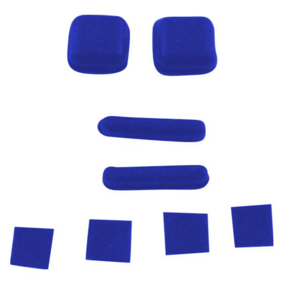 Feet and screw cover set for DS Lite console rubber silicone with adhesive replacement - Dark Blue | ZedLabz - 1