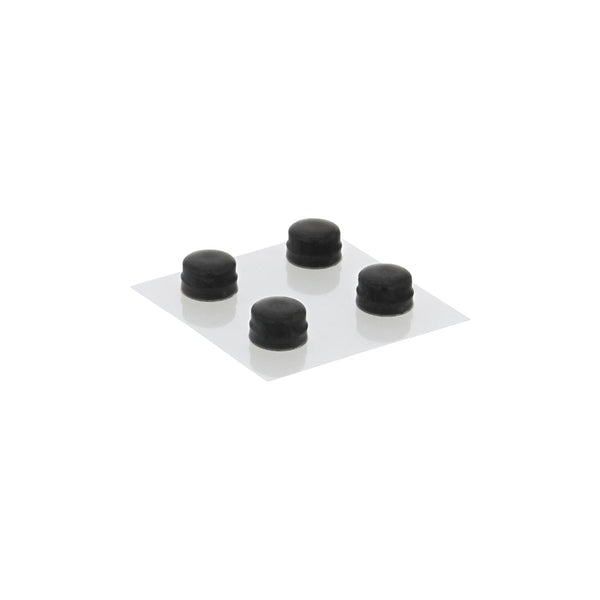 Feet and screw cover set for NEW 3DS Nintendo (2015 model) console rubber silicone with adhesive replacement - Black | ZedLabz