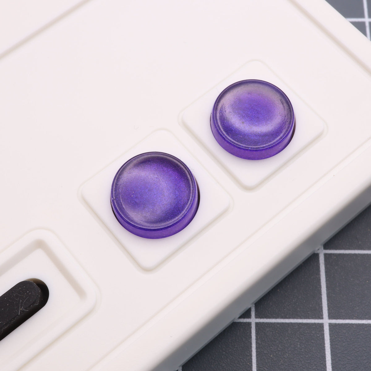 Hand cast custom resin buttons for Nintendo NES controller NES-004 (also fits Game Boy DMG-01) - Grape Candy | Lab Fifteen Co
