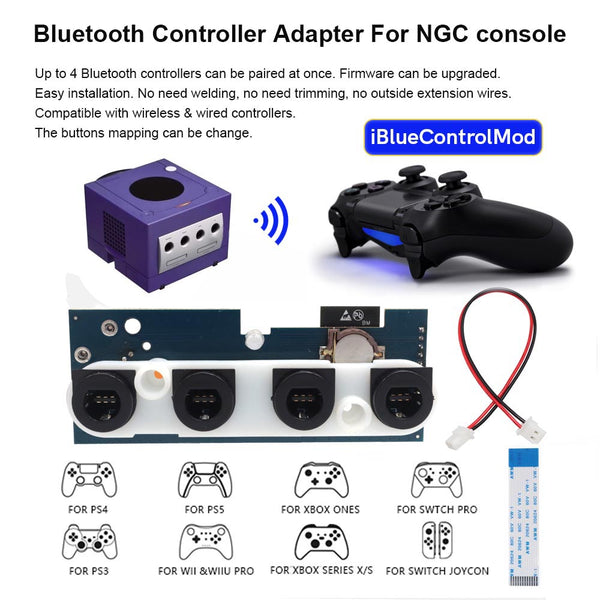 Internal wireless controller adapter for GameCube | Hispeedido iBlueControlMod