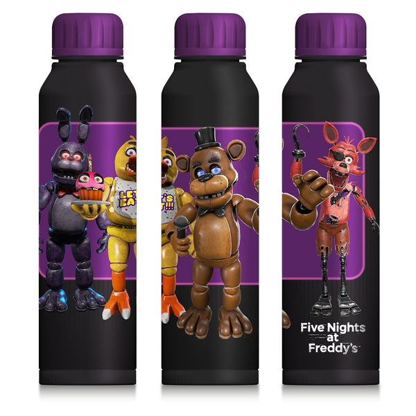 Five Nights at Freddy's characters slim metal drinks bottle | Pyramid - 1