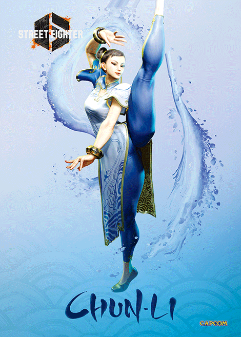 Street Fighter 6 Chun Li Plax lenticular frame 3D wall art officially licensed 10"x12" inch (23x30cm) | Pixel Frames - 3