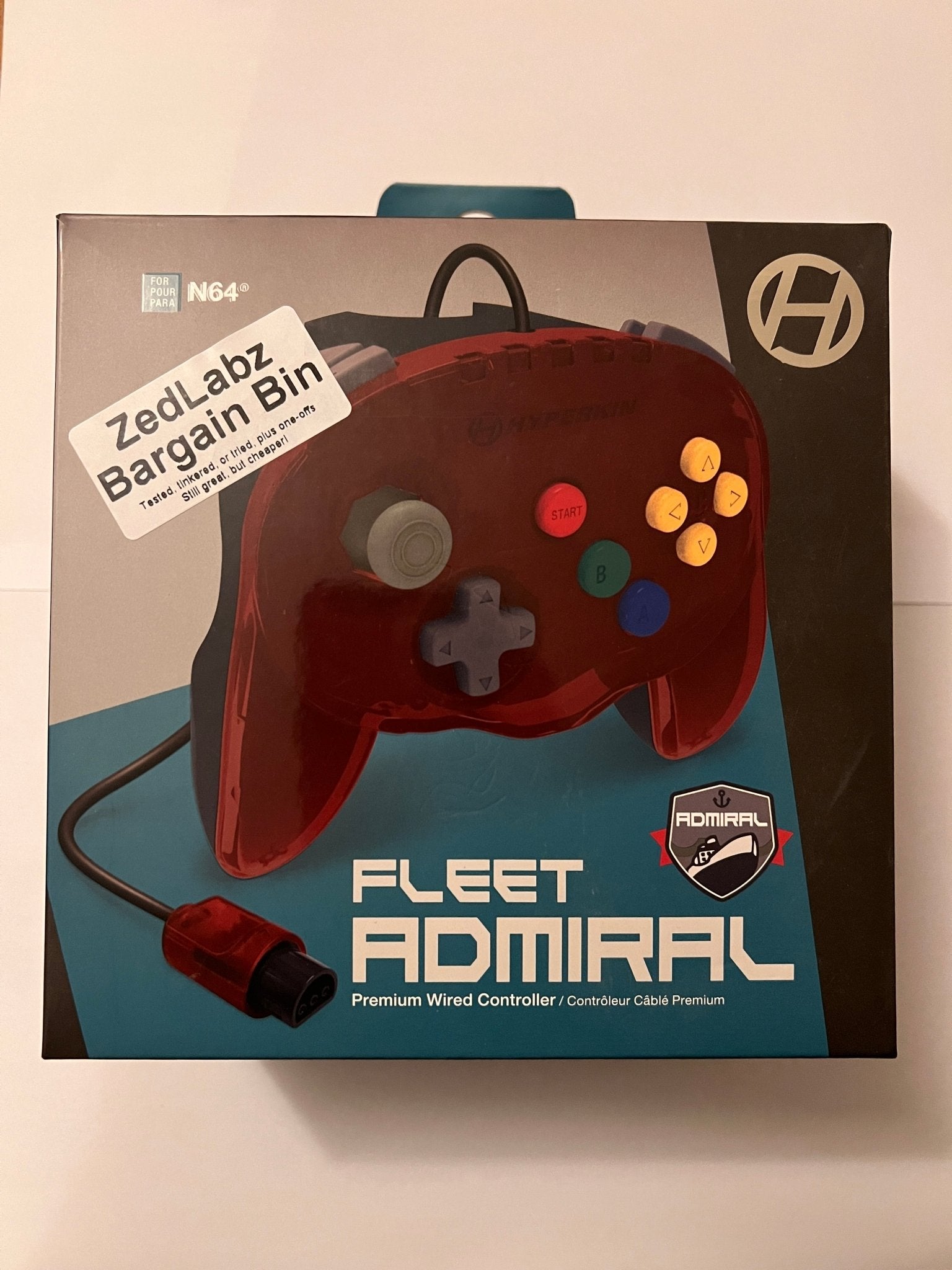 Fleet admiral controller for N64 Red - Open Box return | Hyperkin - 1