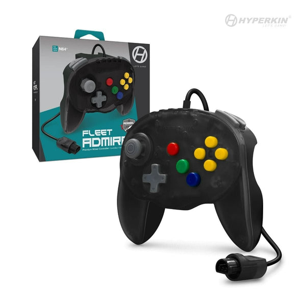 Fleet Admiral premium wired mini controller for Nintendo 64 [N64] - Cosmic black | Hyperkin