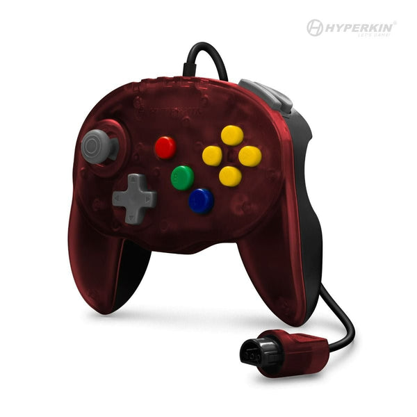 Fleet Admiral premium wired mini controller for Nintendo 64 [N64] - Fire red | Hyperkin
