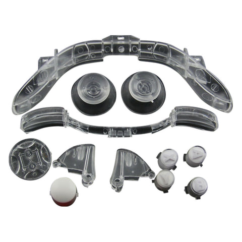 Button set for Xbox 360 Microsoft controller full button & trigger replacement - Clear | ZedLabz