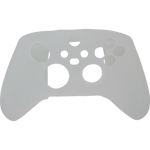 Skin grip cover for Xbox Series X controller soft silicone rubber with ribbed handle - Clear | ZedLabz