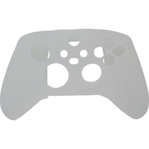 Skin grip cover for Xbox Series X controller soft silicone rubber with ribbed handle - Clear | ZedLabz