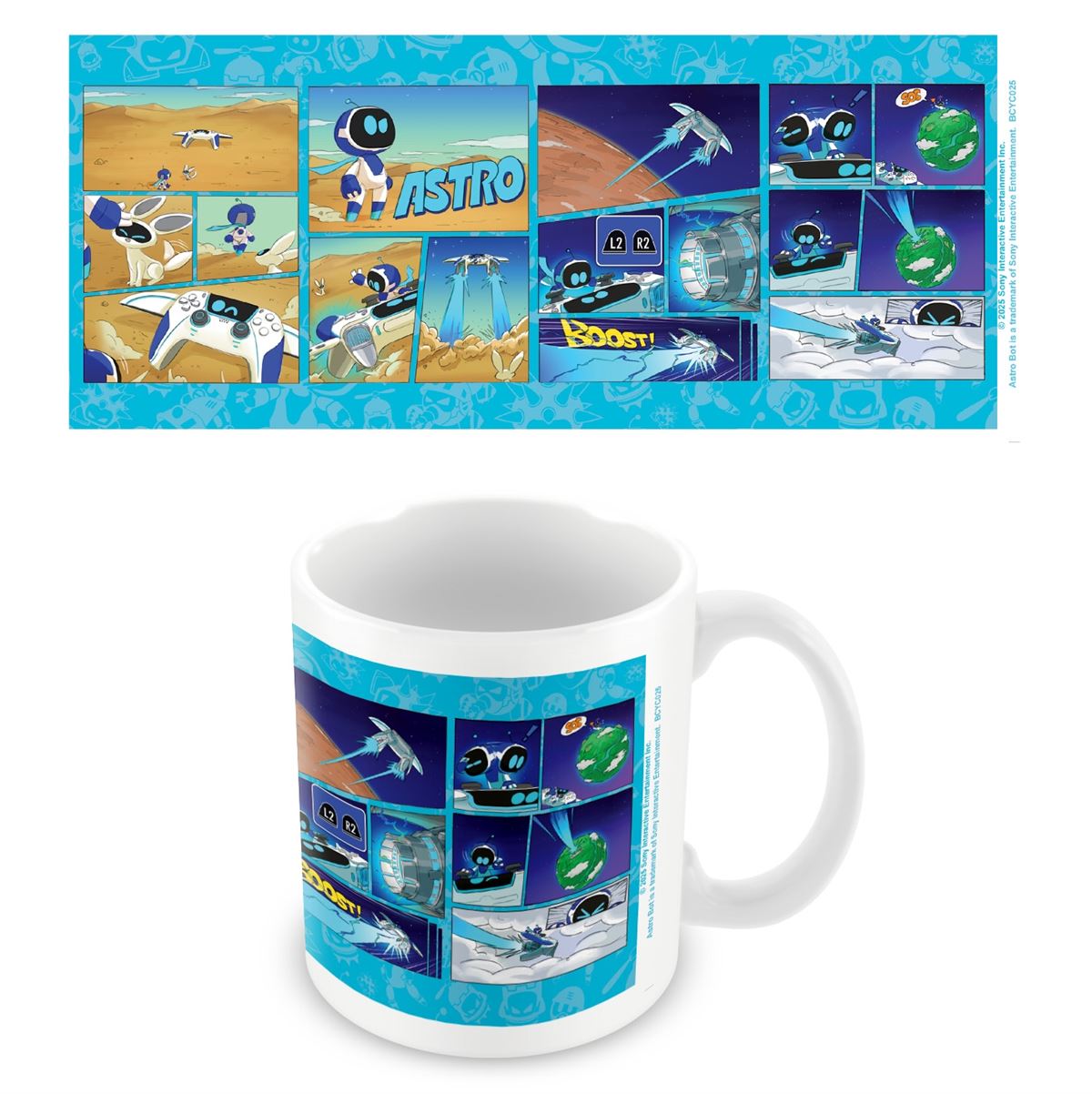 PlayStation Astro Bot comic strip official mug 11oz/315ml white ceramic | Pyramid