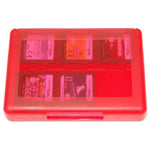 Game case holder for Nintendo 3DS, 2DS & DS game cartridges box travel 24 in 1 storage - Red | ZedLabz