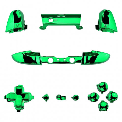 Replacement Button Set For Xbox One Slim 1708 Controller - Chrome Green | ZedLabz