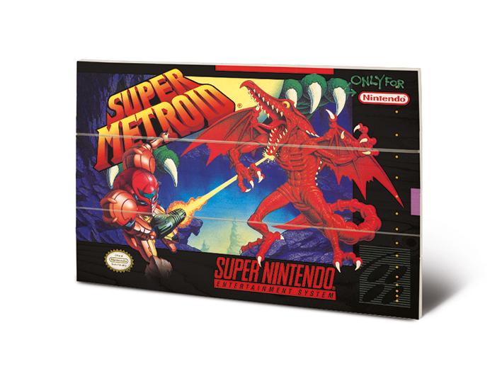 Super Metroid 20 x 29.5cm Wood Panel Print wall art Super Nintendo officially licensed | Pyramid
