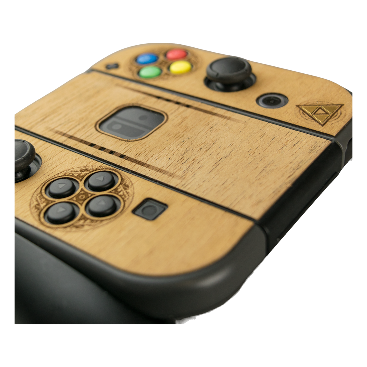 Real wood veneer kit for Nintendo Switch Joy-Con Controller - Mahogany Zelda Edition | Rose Colored Gaming