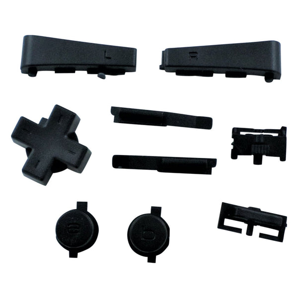Full button set for Game Boy Micro Nintendo console replacement - Black | ZedLabz