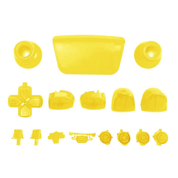 Full Button Set For Sony PS5 Controllers - Clear Yellow | ZedLabz
