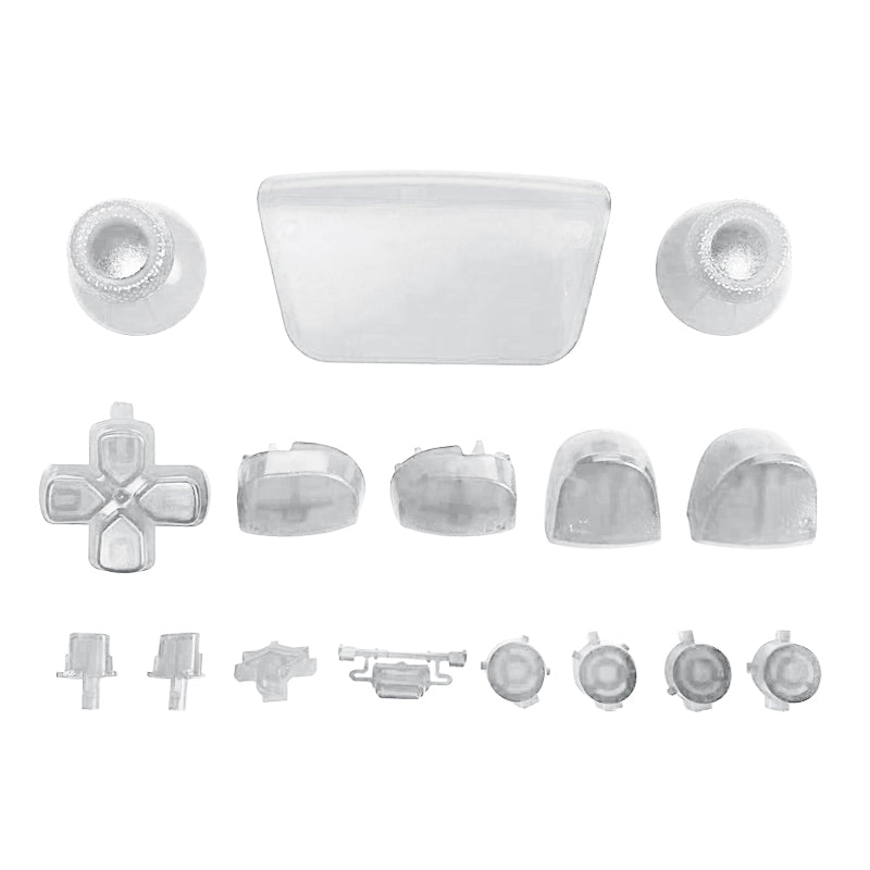 Full Button Set For Sony PS5 Controllers - Clear | ZedLabz - 1