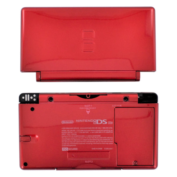 Full housing shell for Nintendo DS Lite console complete casing repair kit replacement - Metallic Red | ZedLabz
