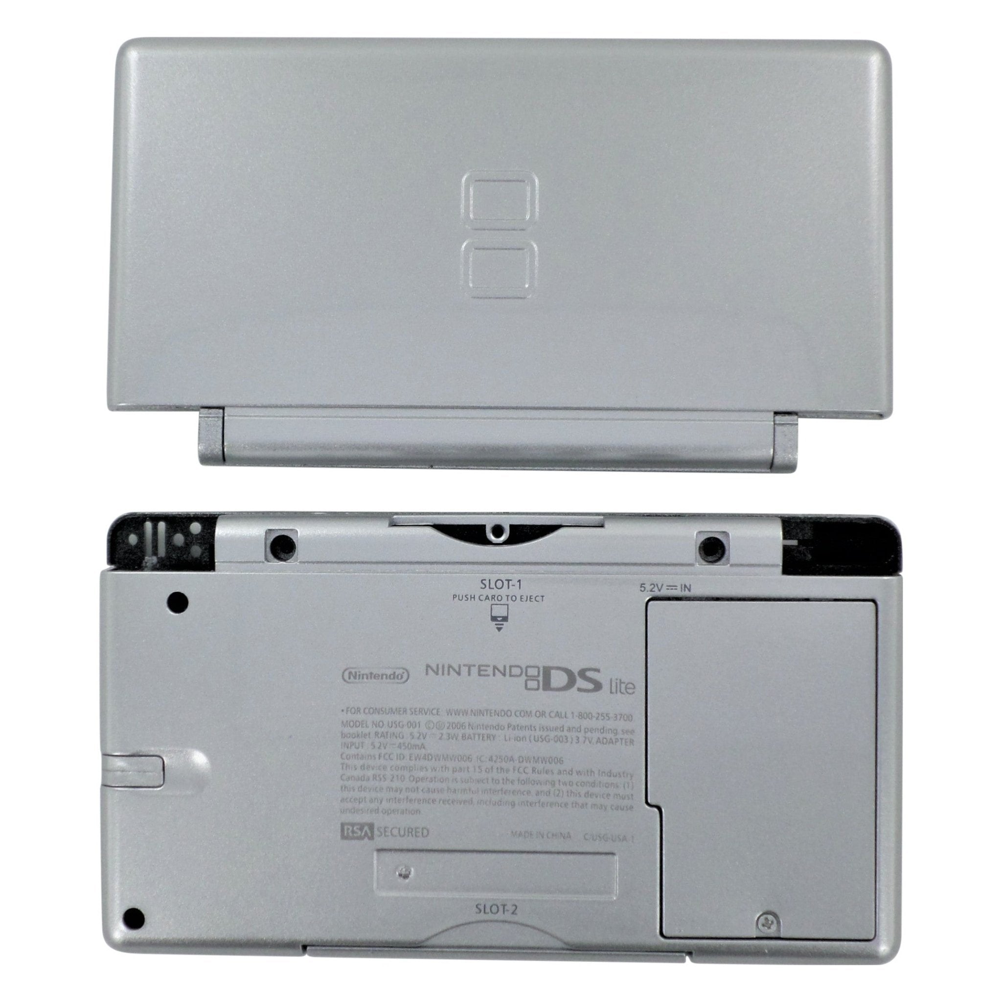 Full housing shell for Nintendo DS Lite console repair kit replacement - Silver REFURB | ZedLabz - 1