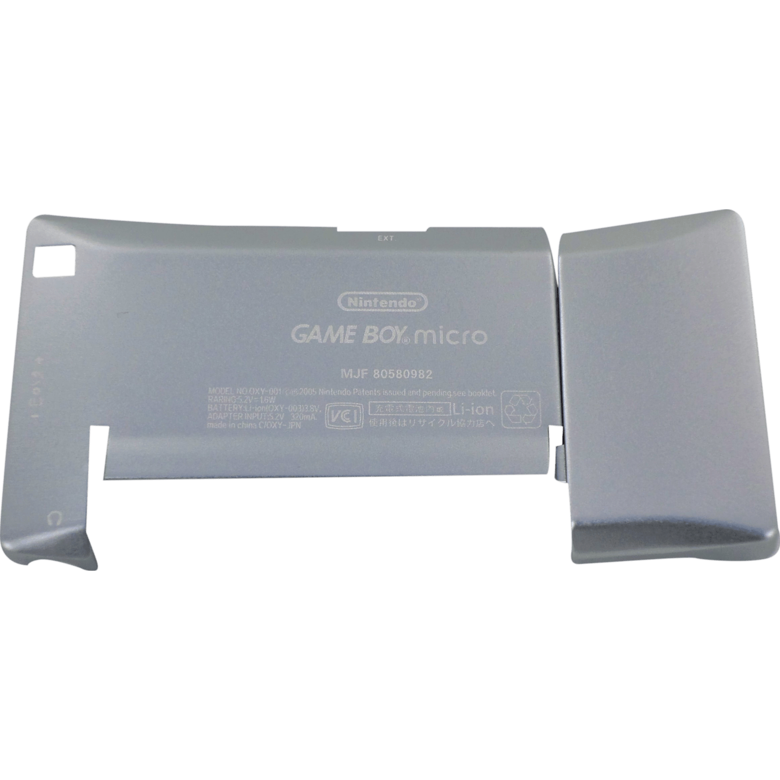 Full housing shell for Nintendo Game Boy Micro console replacement mod kit - Chrome Silver | ZedLabz - 6