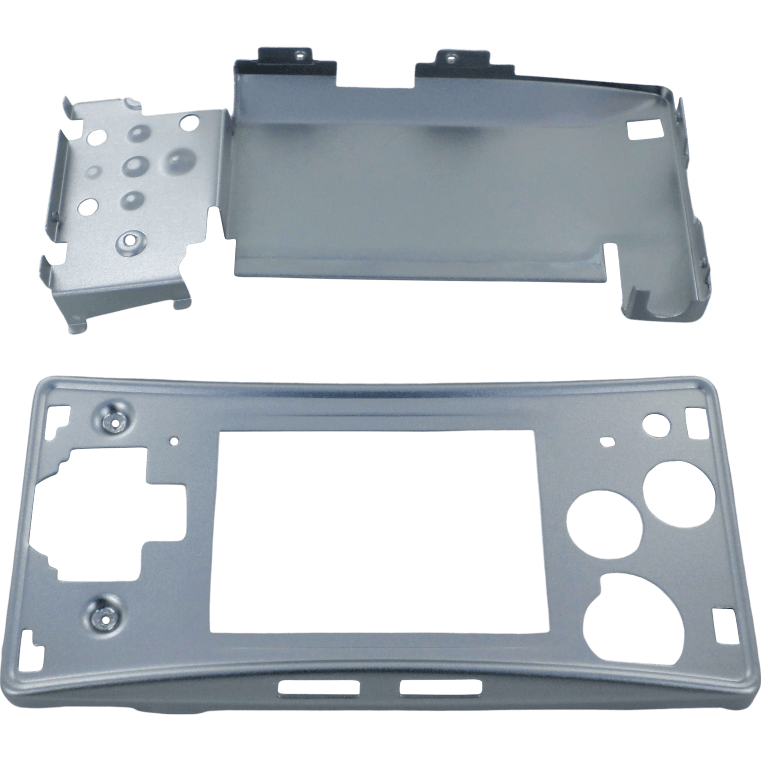 Full housing shell for Nintendo Game Boy Micro console replacement mod kit - Chrome Silver | ZedLabz - 5