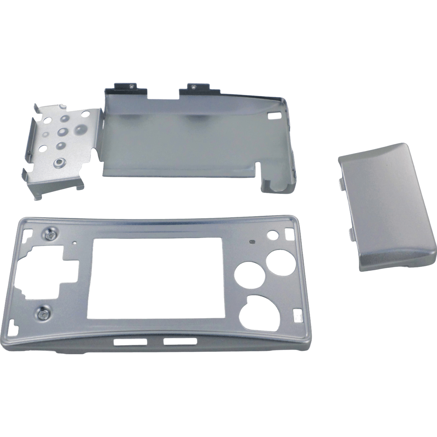 Full housing shell for Nintendo Game Boy Micro console replacement mod kit - Chrome Silver | ZedLabz - 4
