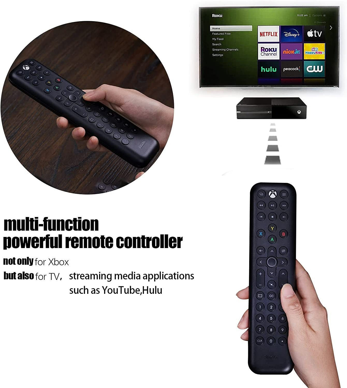 Full media remote for Microsoft Xbox Series X, Xbox Series S & Xbox One - Long edition black | 8bitdo - 6