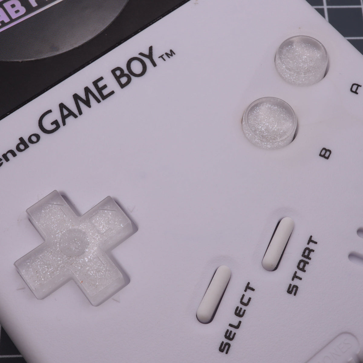 Hand cast custom resin buttons for Nintendo NES controller NES-004 (also fits Game Boy DMG-01) - Pearl White | Lab Fifteen Co