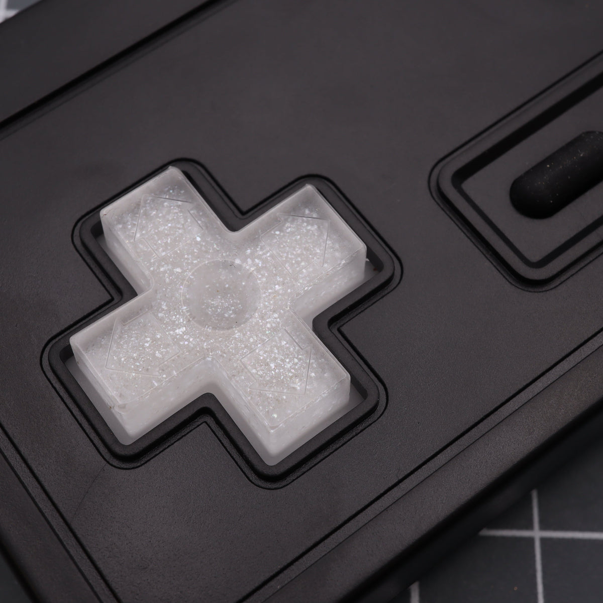 Hand cast custom resin buttons for Nintendo NES controller NES-004 (also fits Game Boy DMG-01) - Pearl White | Lab Fifteen Co