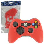 ZedLabz soft silicone rubber skin grip cover case for Microsoft Xbox 360 controller - red