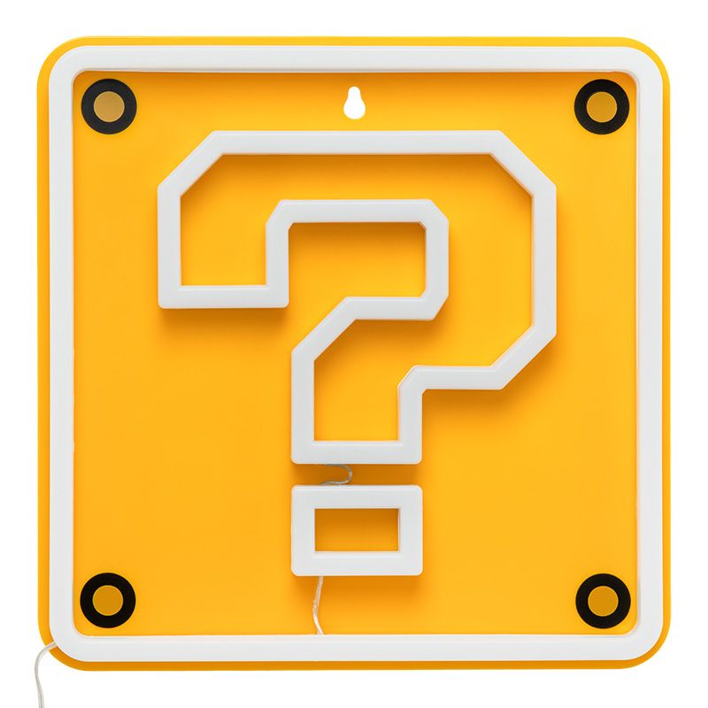Super Mario Question Block Wall Mountable LED Neon Light | Paladone