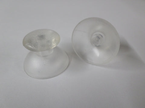 Thumbsticks for Sony PS3 controllers analog rubber convex replacement - 2 pack Clear | ZedLabz