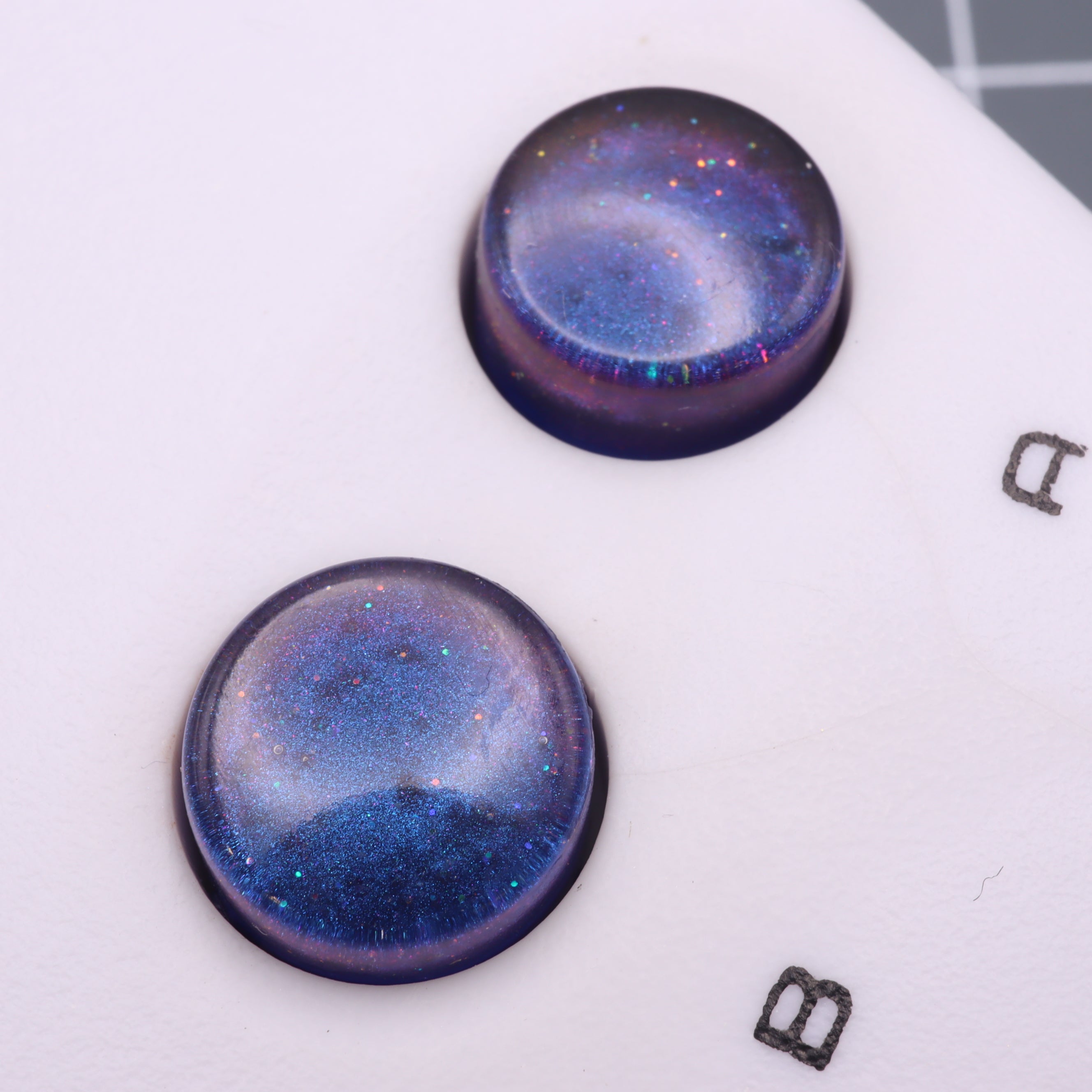Hand cast resin buttons for Nintendo Game Boy Original DMG-01 (Game Boy Classic) - Cosmic blue | Lab Fifteen Co