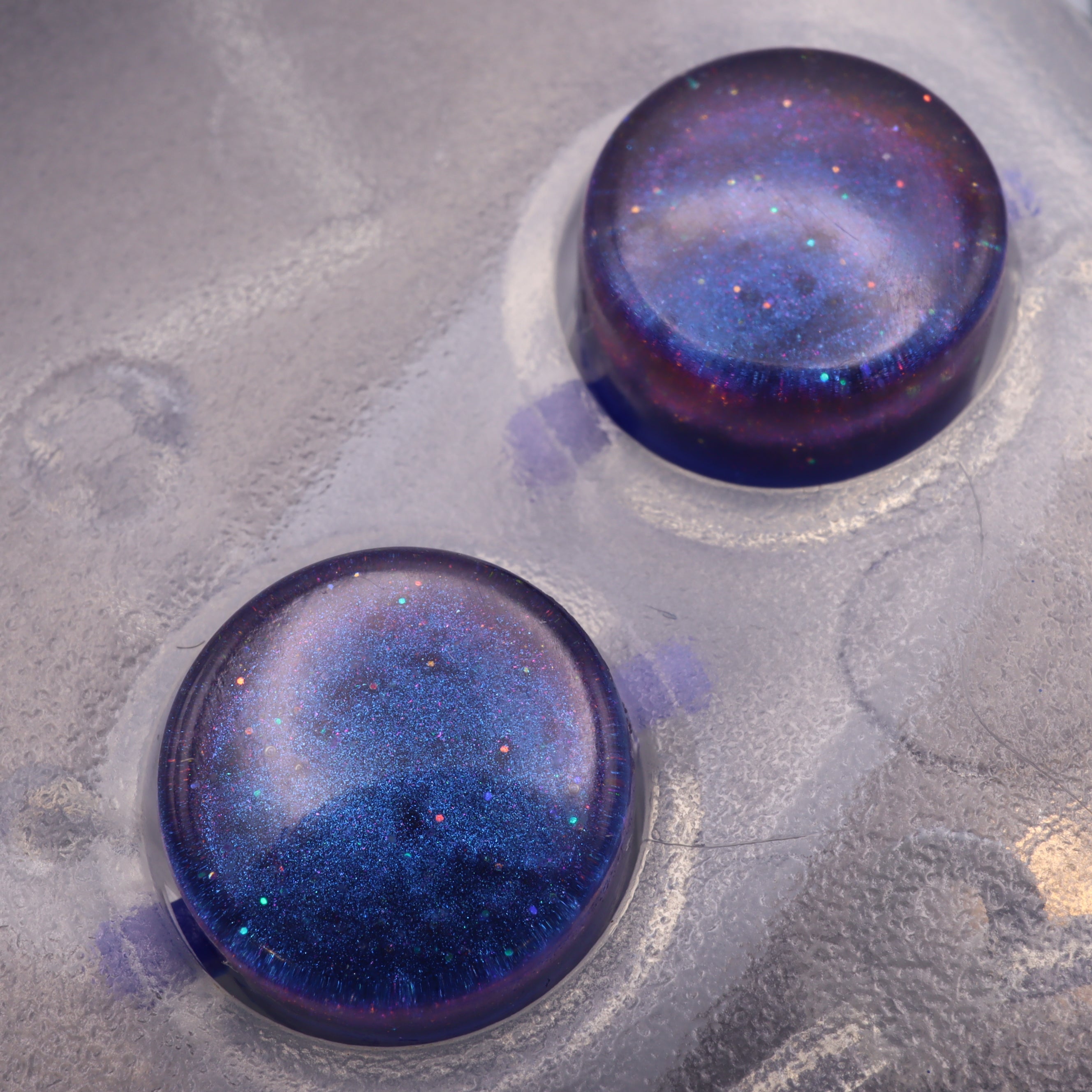 Hand cast resin buttons for Nintendo Game Boy Original DMG-01 (Game Boy Classic) - Cosmic blue | Lab Fifteen Co