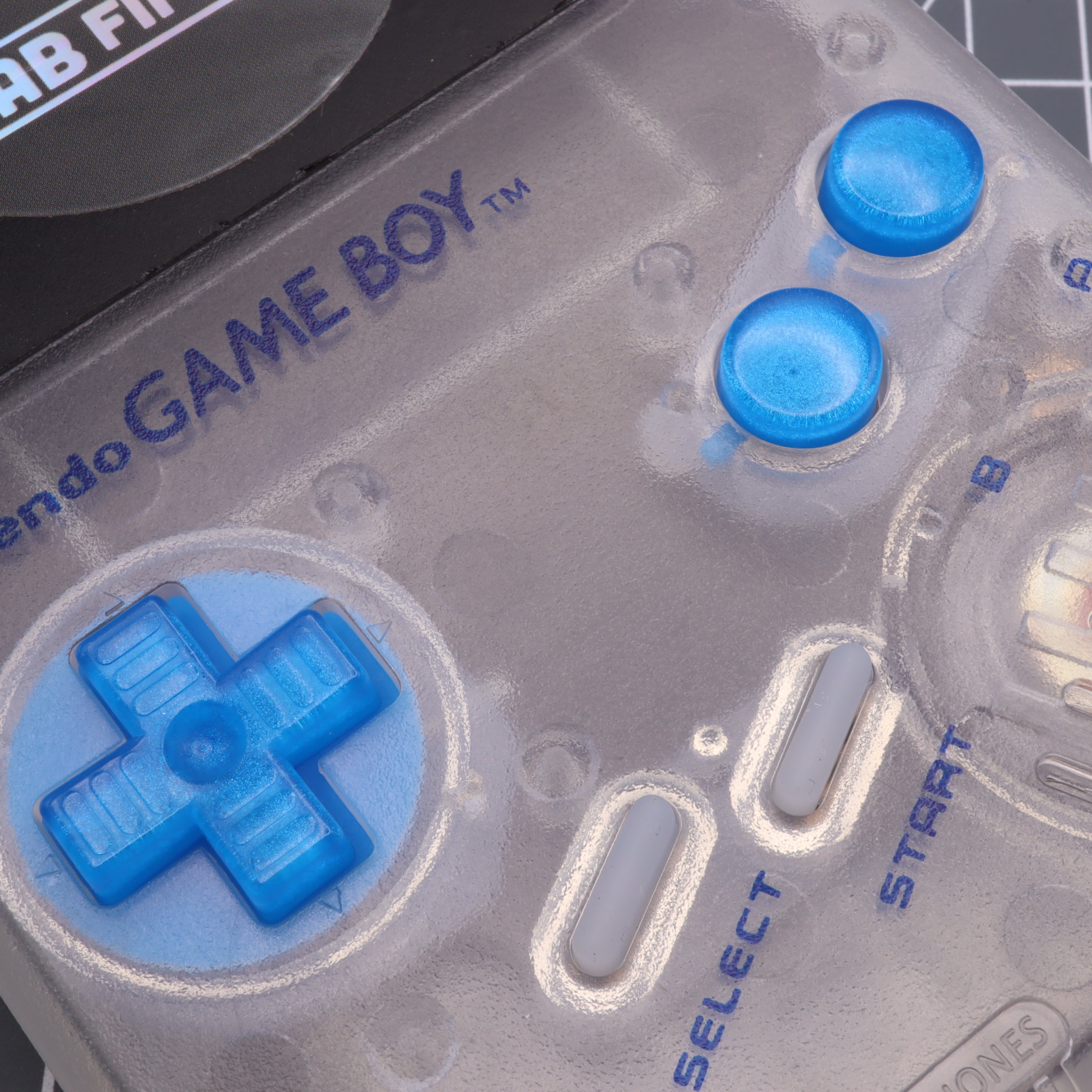 Hand cast resin buttons for Nintendo Game Boy Original DMG-01 (Game Boy Classic) - Blueberry candy | Lab Fifteen Co