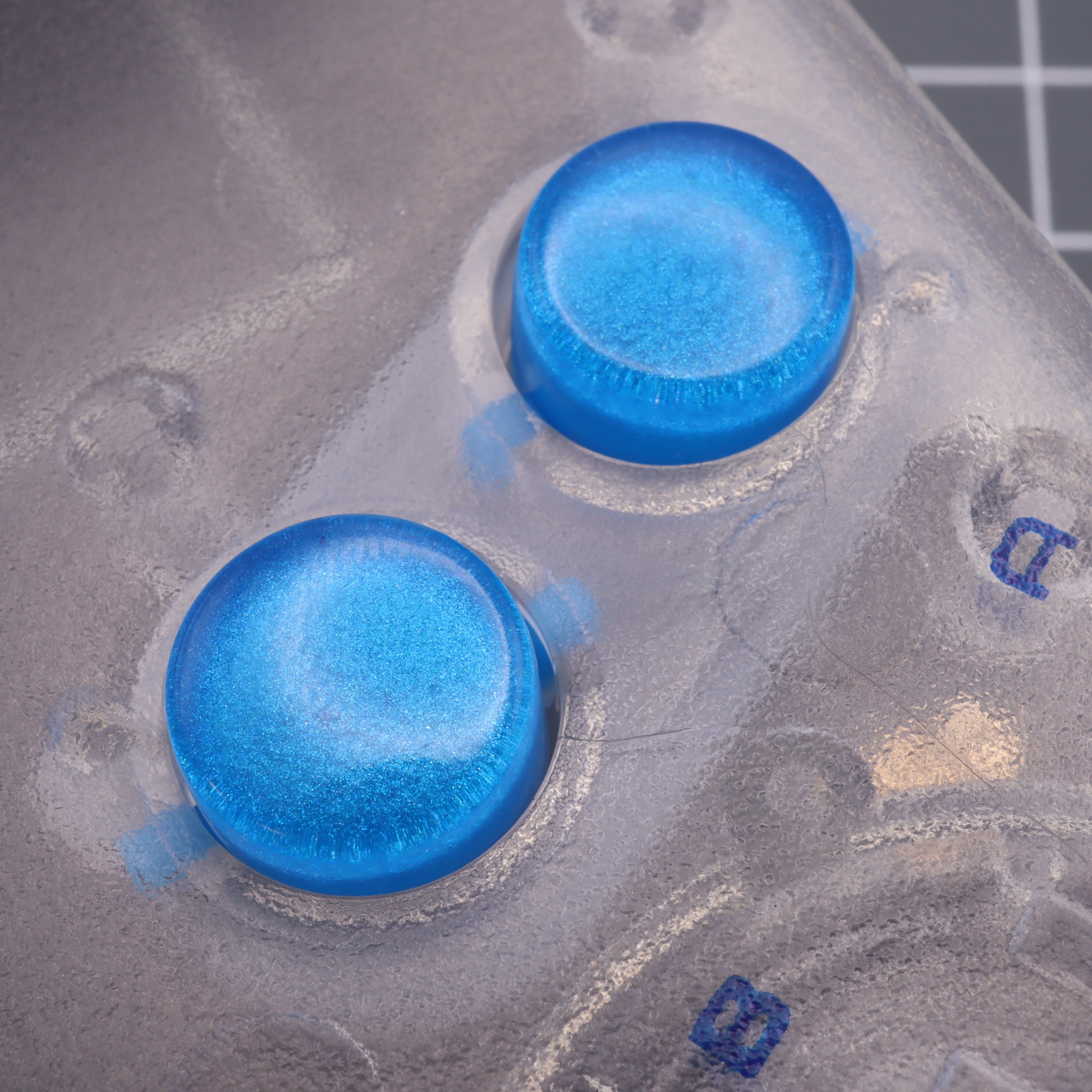 Hand cast resin buttons for Nintendo Game Boy Original DMG-01 (Game Boy Classic) - Blueberry candy | Lab Fifteen Co