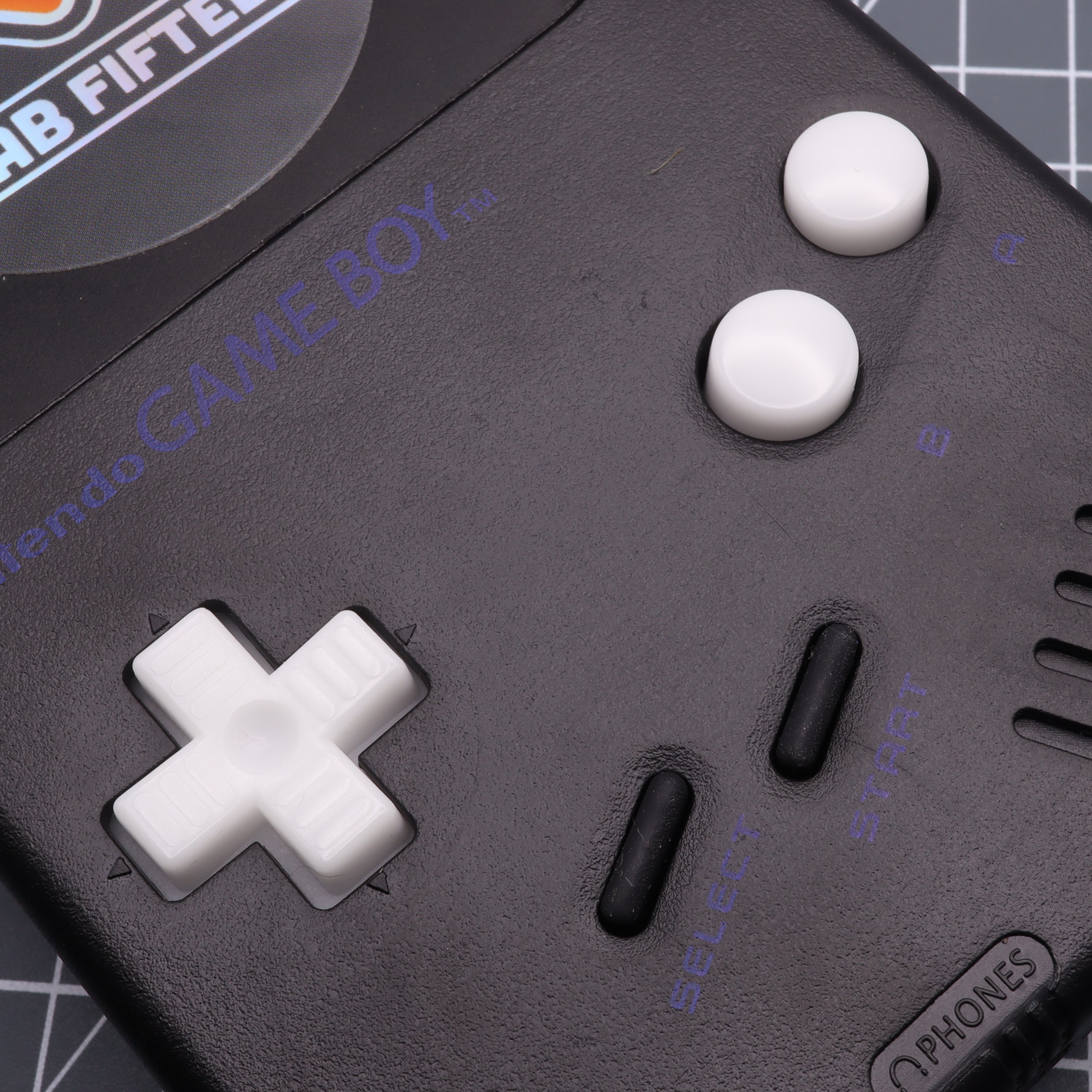 Hand cast resin buttons for Nintendo Game Boy Original DMG-01 (Game Boy Classic) - Glow in the dark aqua | Lab Fifteen Co