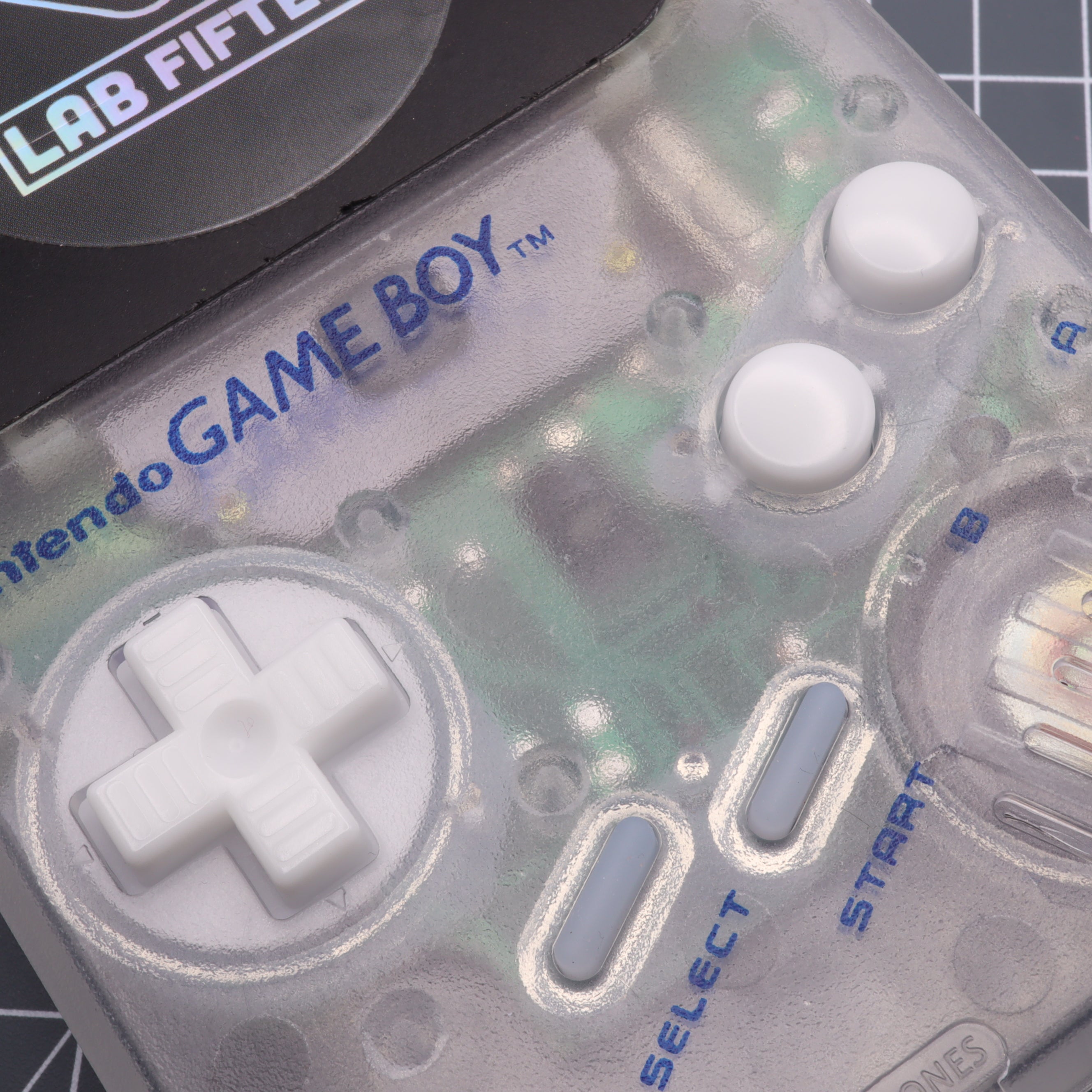 Hand cast resin buttons for Nintendo Game Boy Original DMG-01 (Game Boy Classic) - Glow in the dark aqua | Lab Fifteen Co