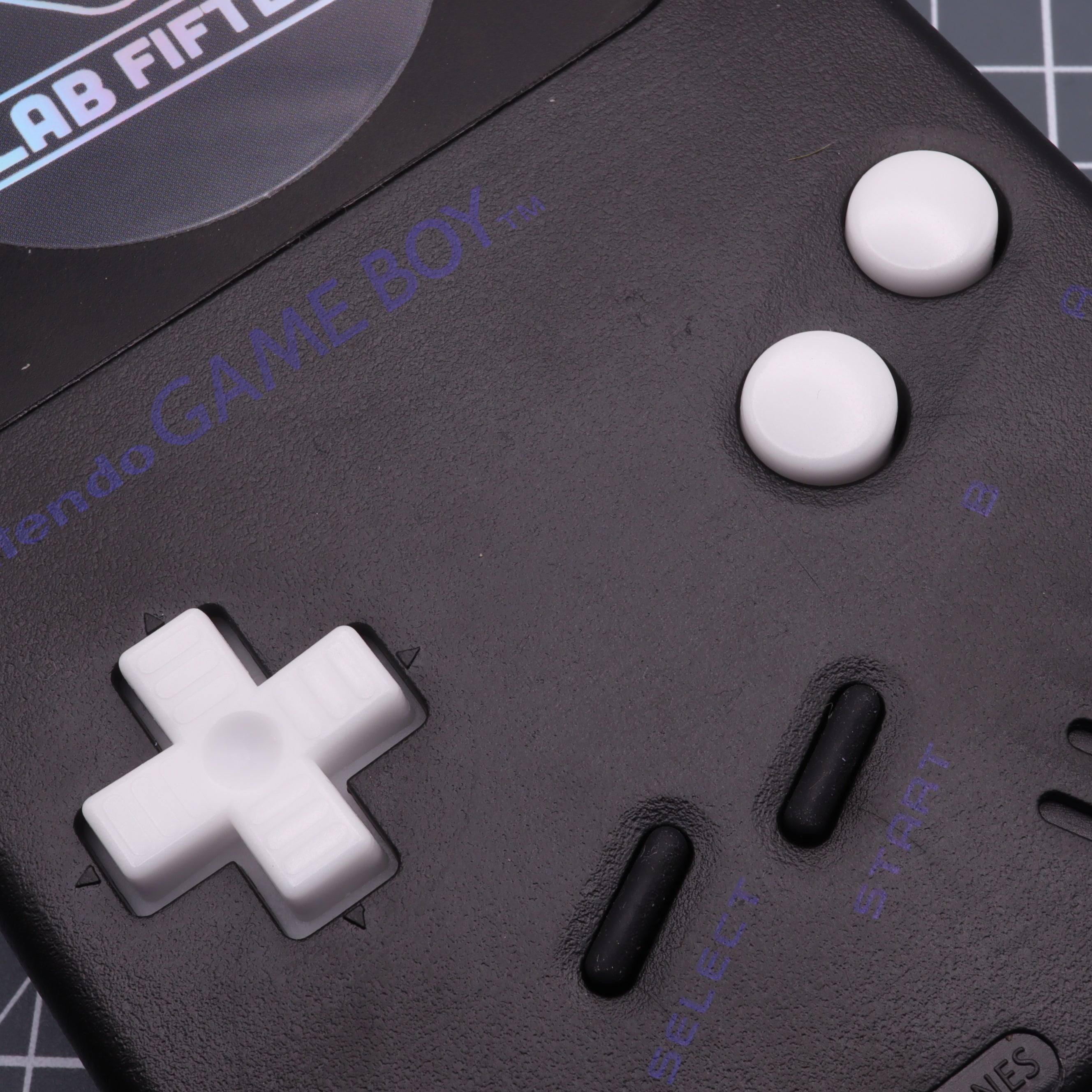 Hand cast resin buttons for Nintendo Game Boy Original DMG-01 (Game Boy Classic) - Glow in the dark blue | Lab Fifteen Co