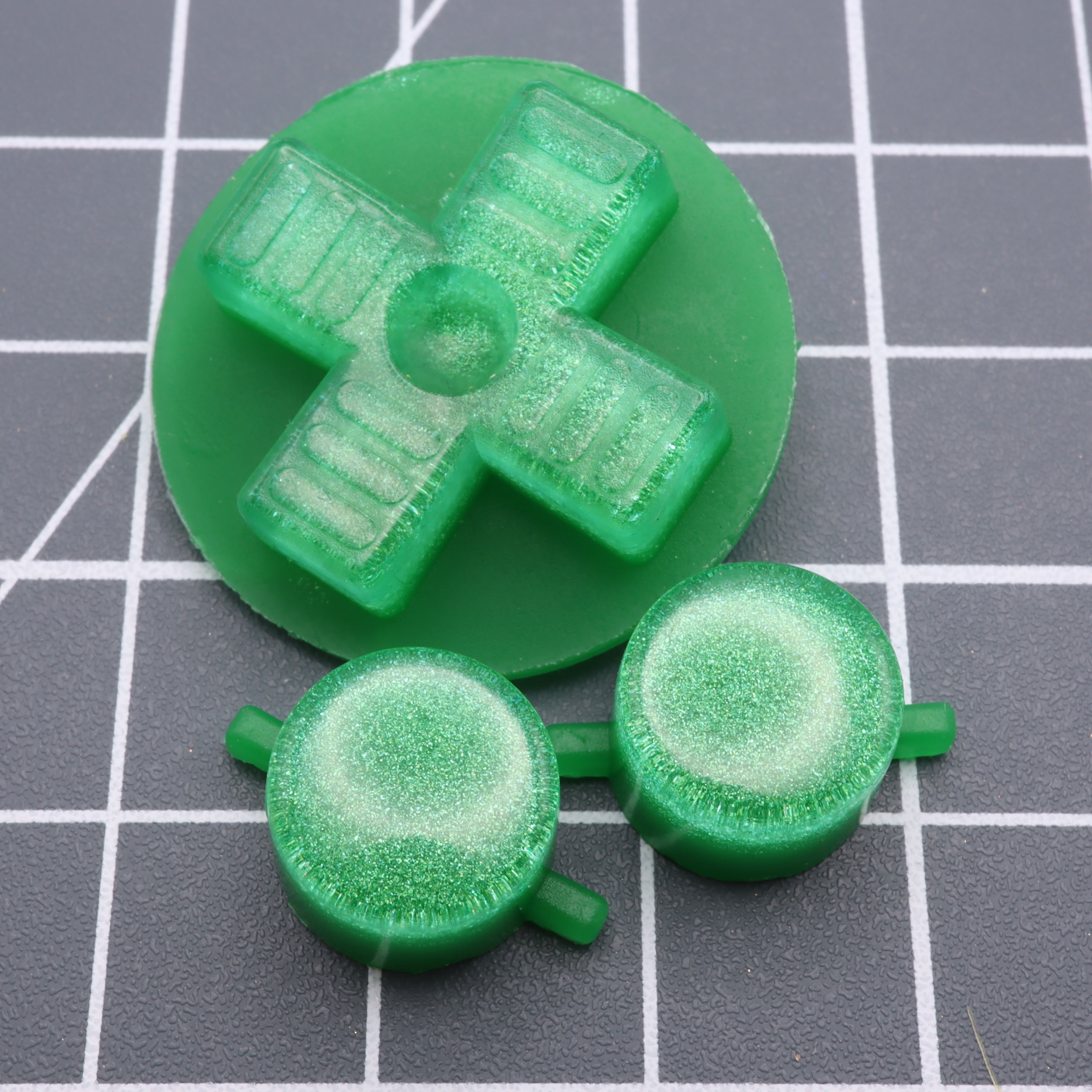 Hand cast resin buttons for Nintendo Game Boy Original DMG-01 (Game Boy Classic) - Lime candy | Lab Fifteen Co