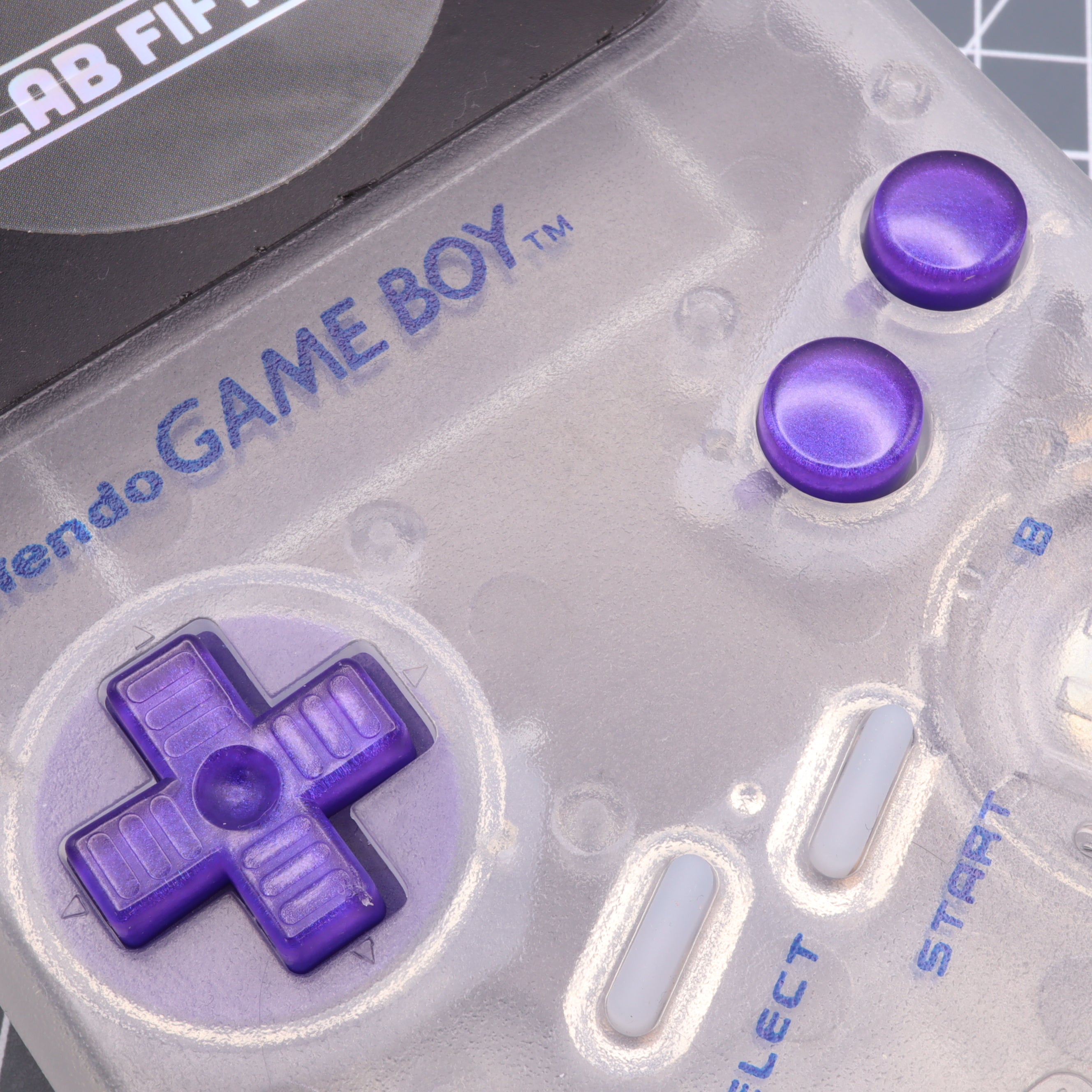 Hand cast resin buttons for Nintendo Game Boy Original DMG-01 (Game Boy Classic) - Grape candy | Lab Fifteen Co