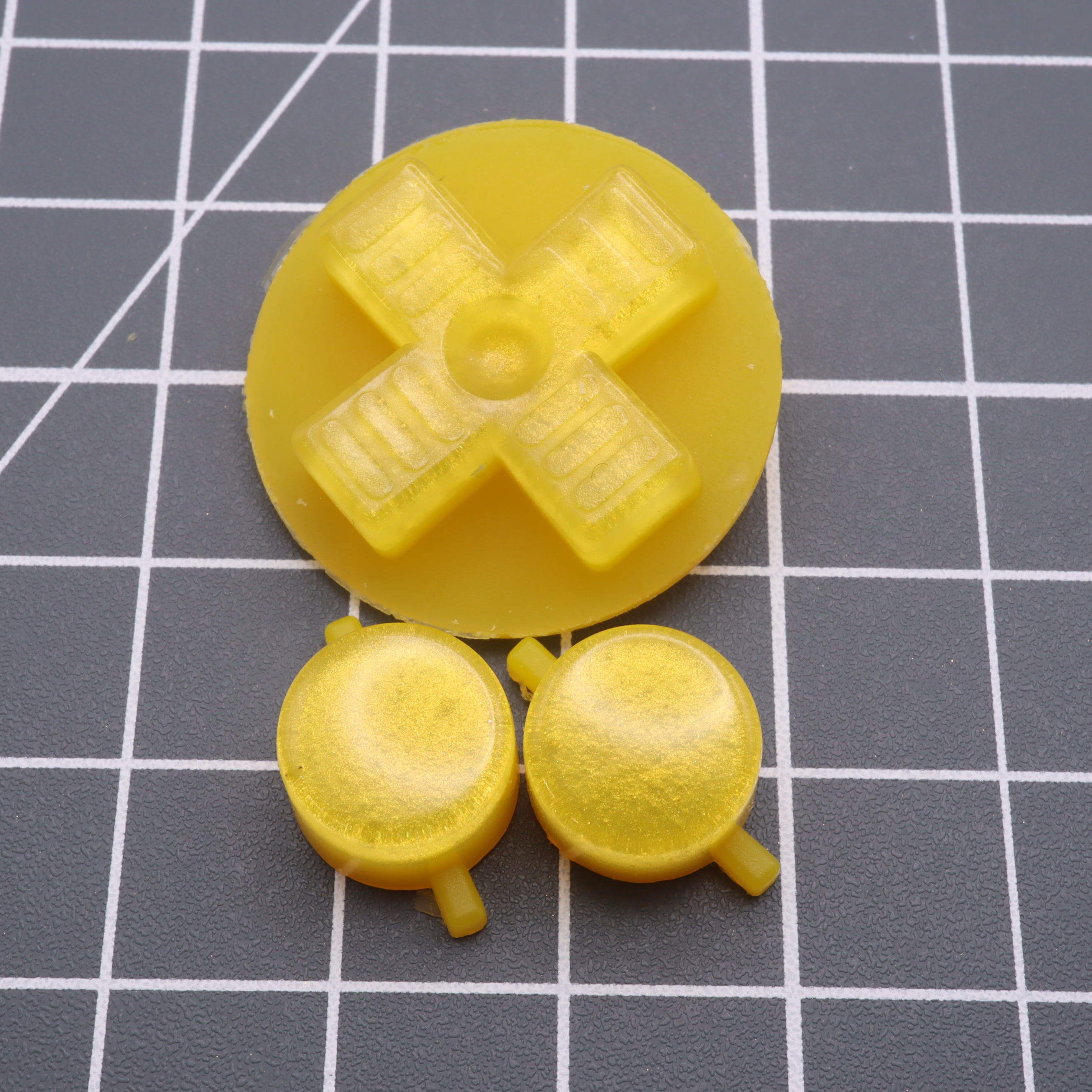 Hand cast resin buttons for Nintendo Game Boy Original DMG-01 (Game Boy Classic) - Lemon candy | Lab Fifteen Co