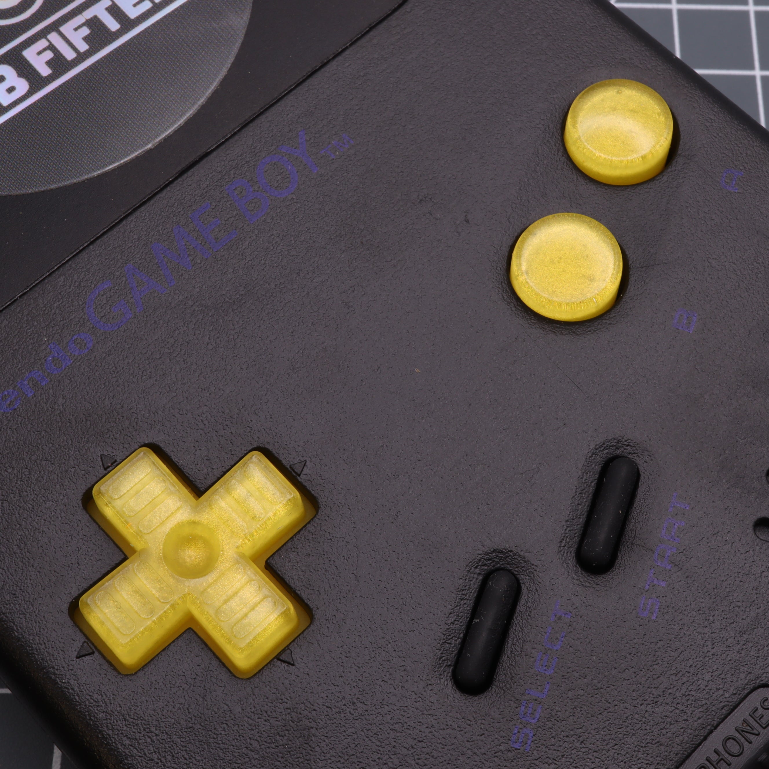 Hand cast resin buttons for Nintendo Game Boy Original DMG-01 (Game Boy Classic) - Lemon candy | Lab Fifteen Co